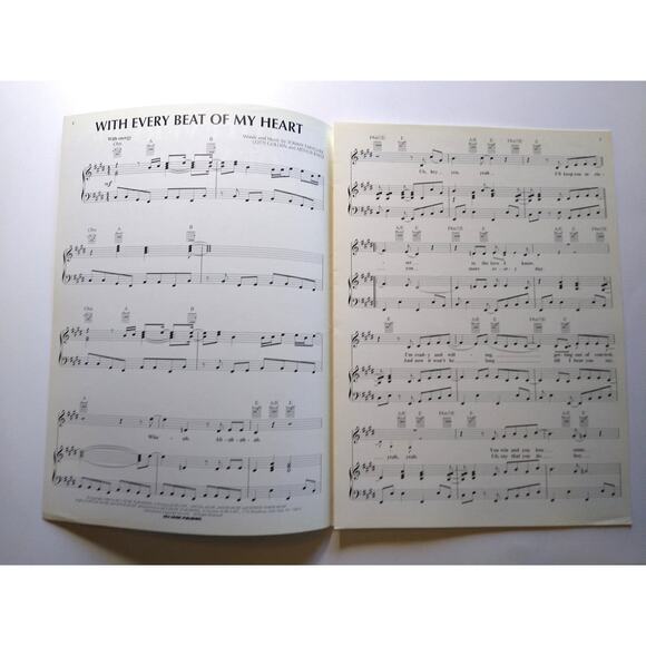 With Every Beat Of My Heart Taylor Dayne Sheet Music 1989 Pop Rock Music Song - Picture 2 of 3